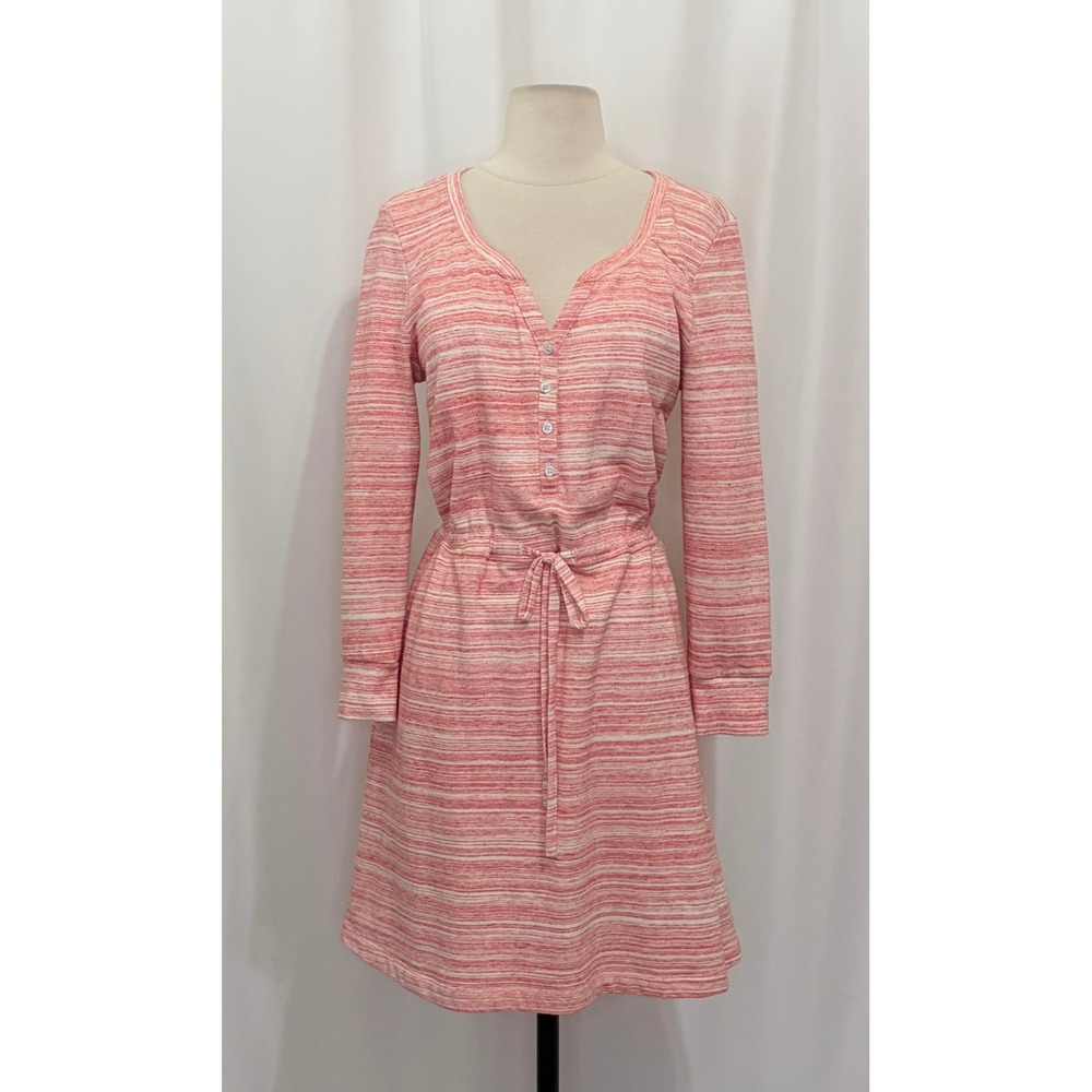 Anthropologie SATURDAY SUNDAY Poppy Chemise Pink Spacedye Knit Dress Medium - Picture 3 of 13